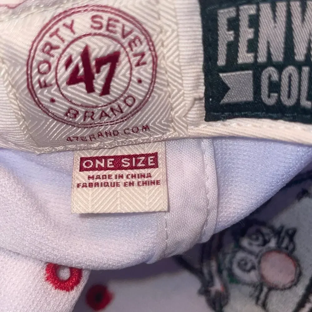 Boston Red Sox 47 Brand Hat Fenway Park Collection Wally Green Monster Cap White